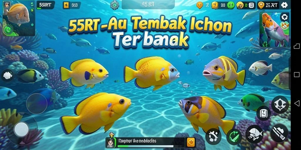Tampilan gameplay seru Tembak Ikan di 55RT.