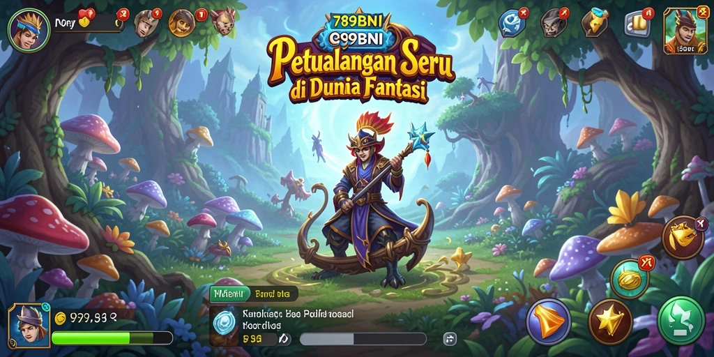 Tampilan gameplay seru di dunia petualangan yang menakjubkan.