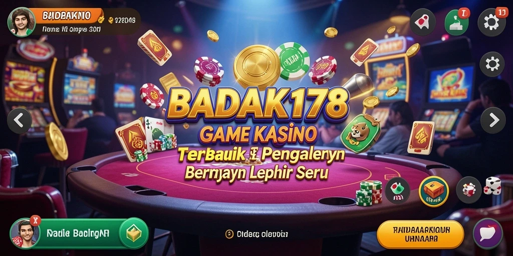 Tampilan menarik dari gameplay BADAK178 yang mendebarkan di kasino.