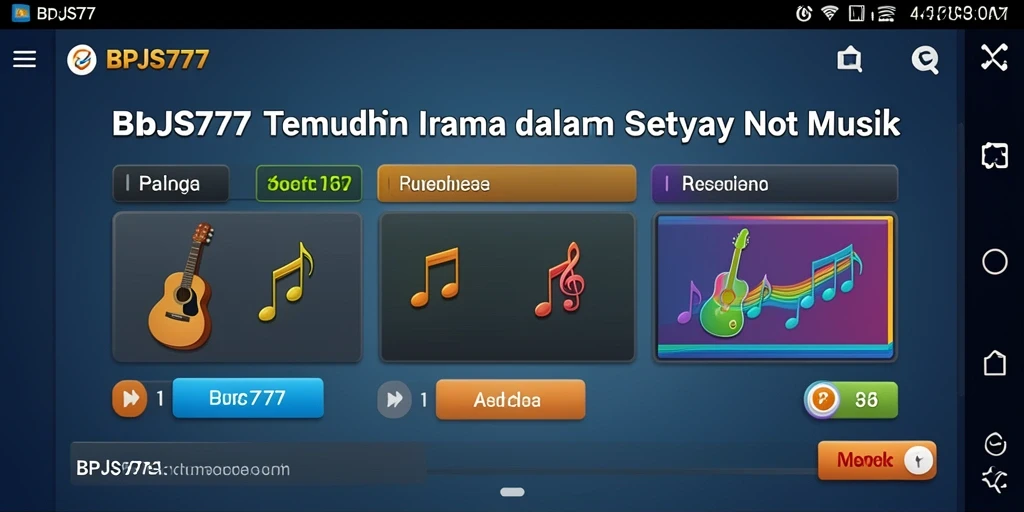 Screenshot gameplay BPJS777 menampilkan pengguna menikmati permainan musik interaktif.