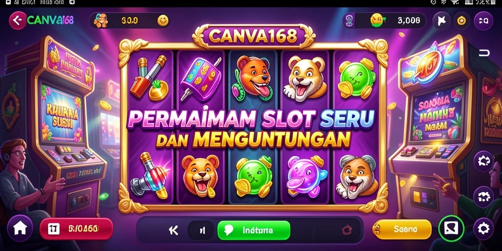 Screenshot gameplay CANVA168 menunjukkan keseruan permainan Slot yang seru.