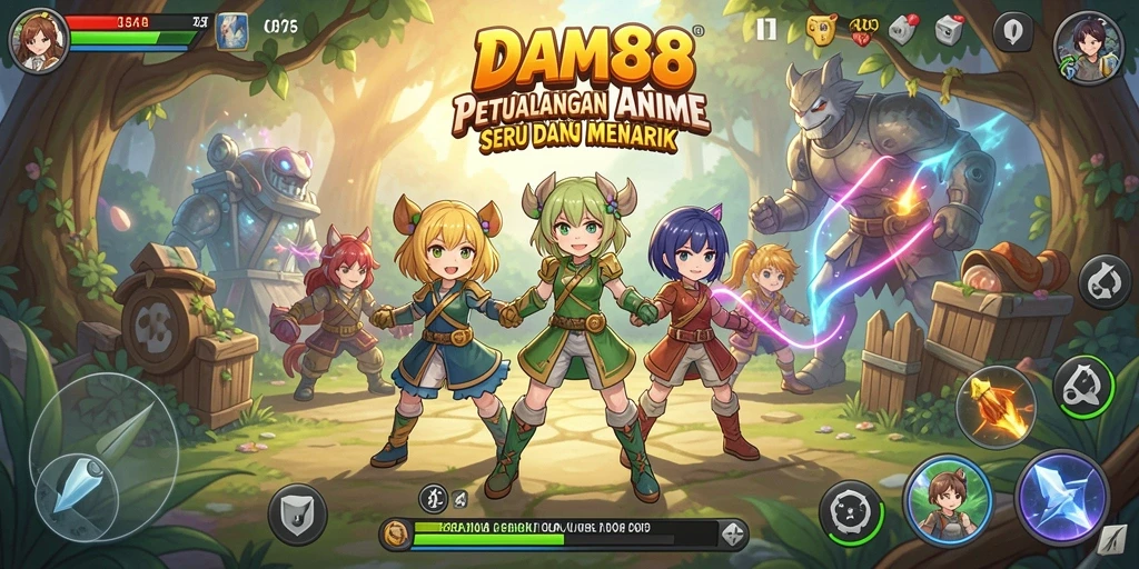 Tampilan gameplay DAM88 dengan karakter Anime yang menawan.