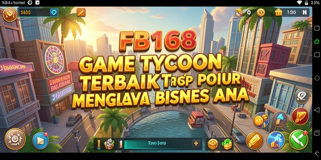 Tampilan gameplay FB168 yang seru untuk membangun bisnis.