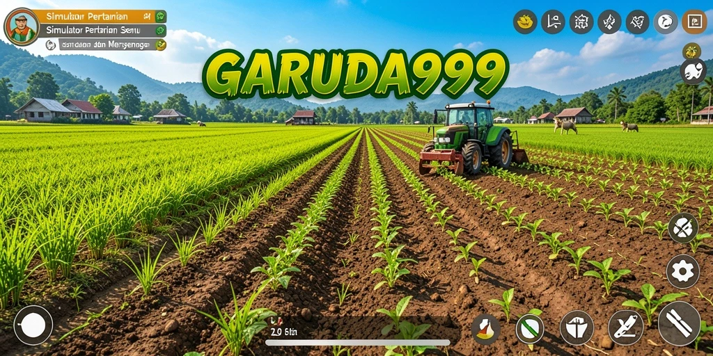 Screenshot gameplay GARUDA999 yang menunjukkan keseruan bertani.
