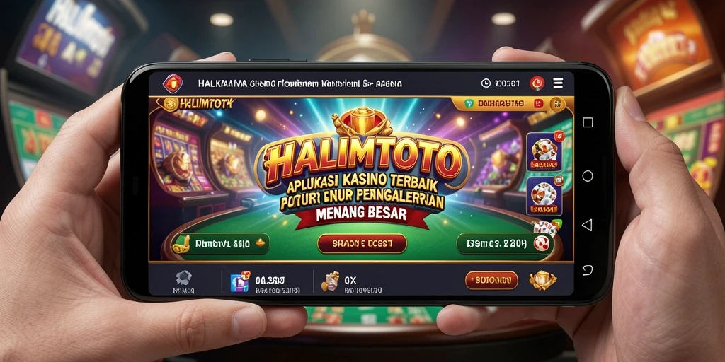 Screenshot utama HALIMTOTO menampilkan suasana permainan Kasino yang mendebarkan.