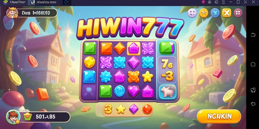Tampilan gameplay HIWIN777 yang menarik dan penuh warna.