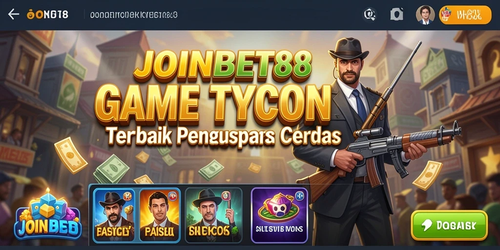 Screenshot utama gameplay JOINBET88 menampilkan dinamika bisnis yang menarik.