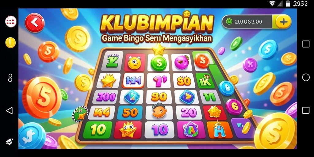 Tampilan gameplay menarik dari KLUBIMPIAN dengan tema Bingo.