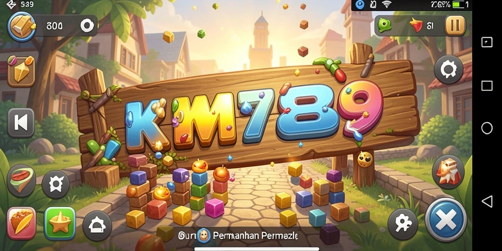 Tampilan gameplay puzzle menarik dari KM789.