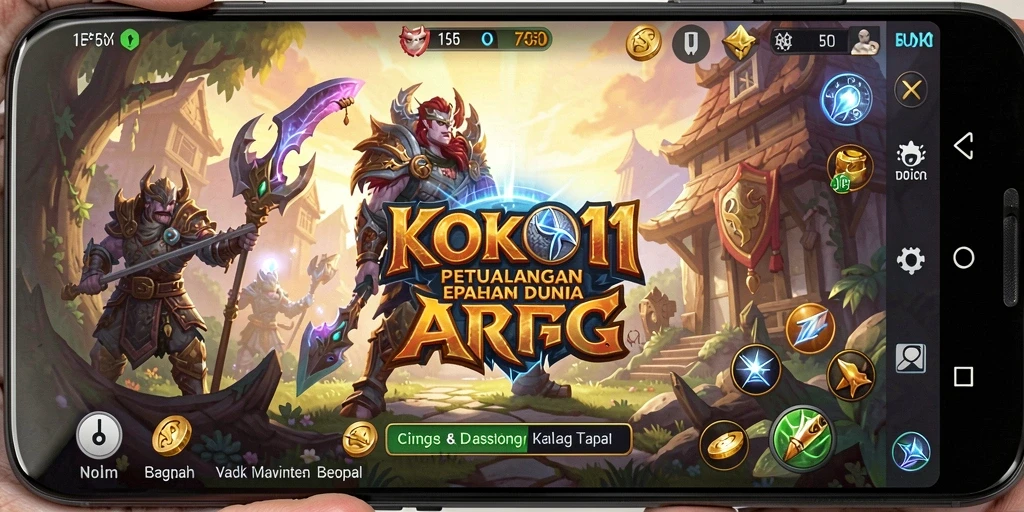 Screenshot gameplay KOKO11 menampilkan aksi epik dalam dunia ARPG.