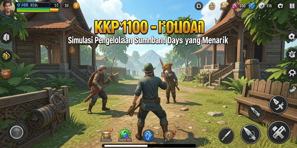 Tampilan gameplay KPK100 dengan elemen simulasi yang menarik.