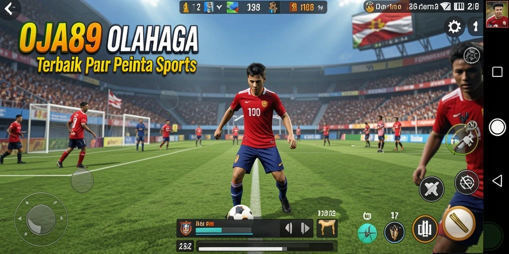 Screenshot OJA89 menampilkan aksi pertandingan olahraga yang seru.