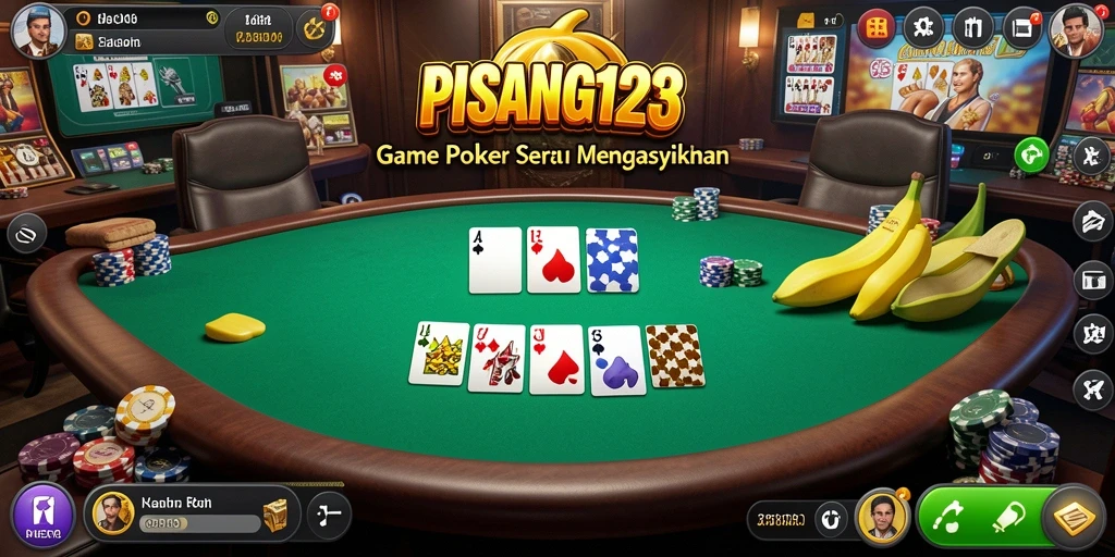 Tampilan gameplay PISANG123 yang mendebarkan saat bermain Poker.