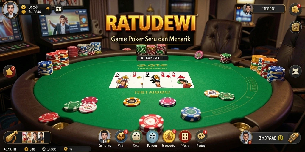 Screenshot gameplay seru dari RATUDEWI menunjukkan keseruan bermain Poker.