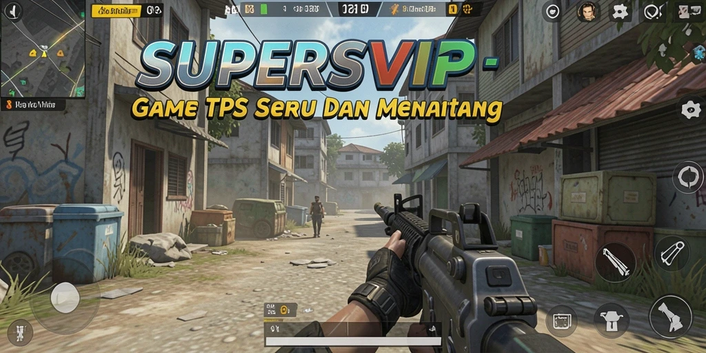Screenshot gameplay SUPERSVIP dengan aksi menegangkan pemain.