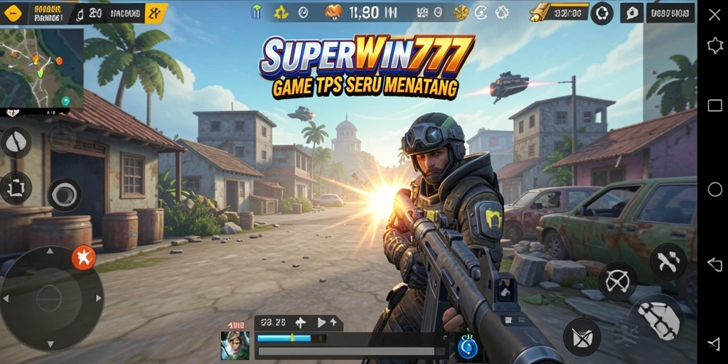 Tampilan gameplay SUPERWIN777 yang mendebarkan di arena pertempuran.