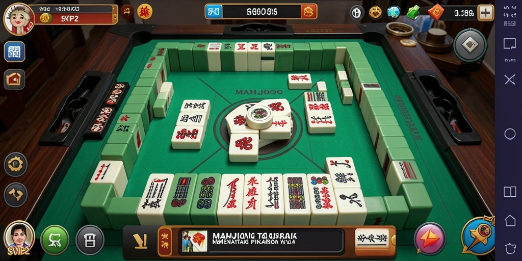 Tampilan gameplay SVIP2 dengan pengaturan Mahjong yang menarik.