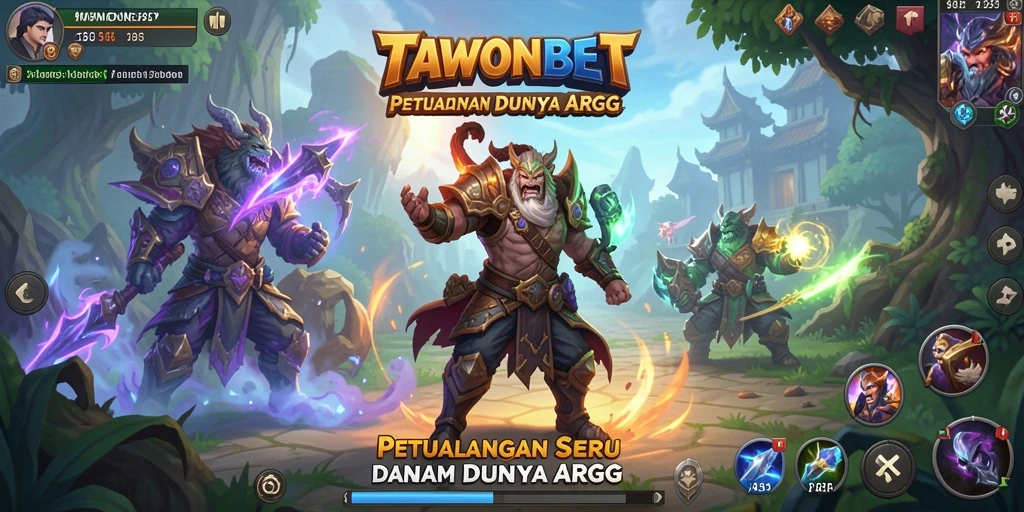 Screenshot gameplay TAWONBET menampilkan aksi pertarungan seru.