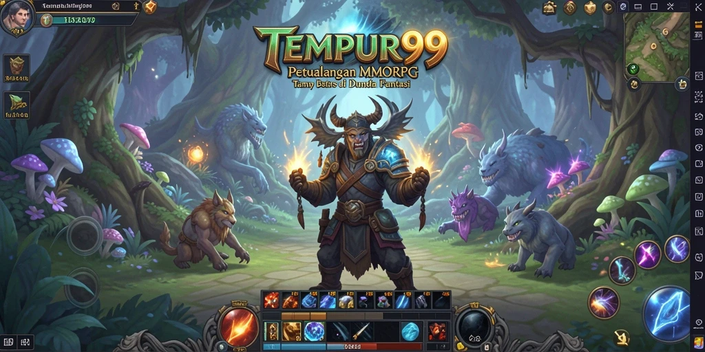 Screenshot menunjukkan petualangan seru dalam gameplay MMORPG TEMPUR99.