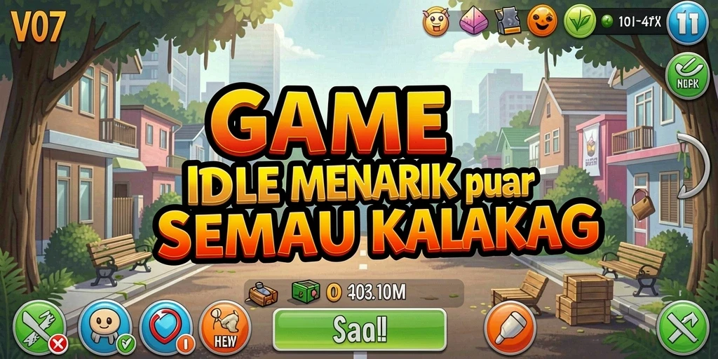 Tampilan gameplay V07 yang menarik dalam genre Idle.