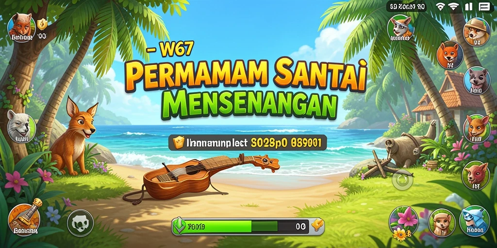 Tampilan gameplay W67 yang santai dan menghibur.