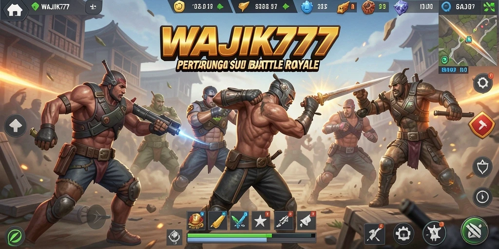 Gameplay seru dan mendebarkan di WAJIK777 Battle Royale.