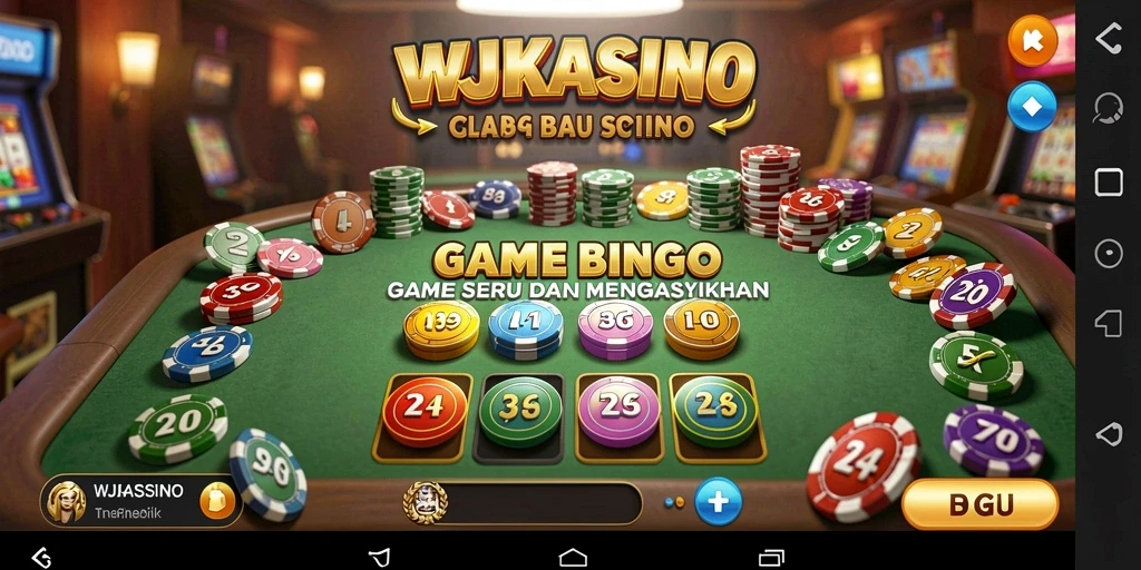 Tampilan gameplay menarik di WJKASINO dengan tema Bingo yang menyenangkan.